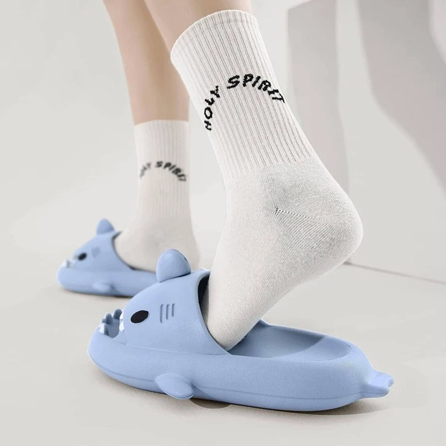 Claquettes requins - Bleu - US 6 - 7 - Launchify